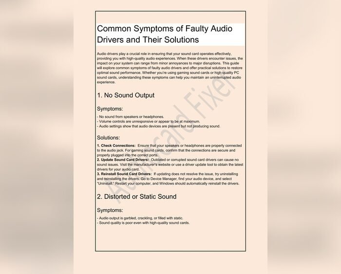 How to Fix Distorted Laptop Audio: Static And Crackling Solutions