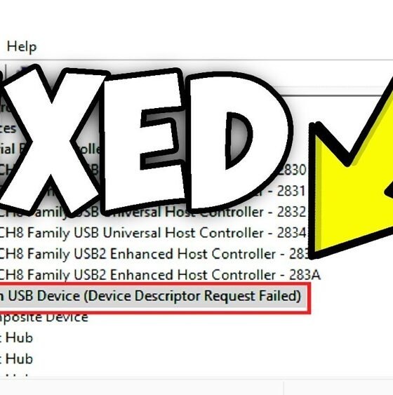 How to Fix 'Unknown Usb Device (Device Descriptor Request Failed)' Error